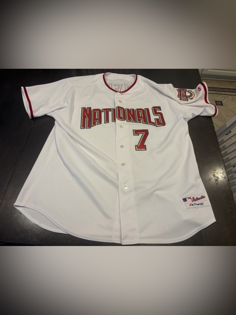 Inaugural Washington Nationals Brad Wilkerson Autographed Baseball Jersey 3XL